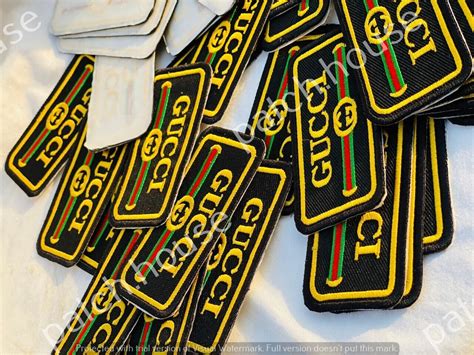 china iron on patch brand gucci|Pack of 9 Vintage Embroidery Gucci Style New Embroidered Iron .